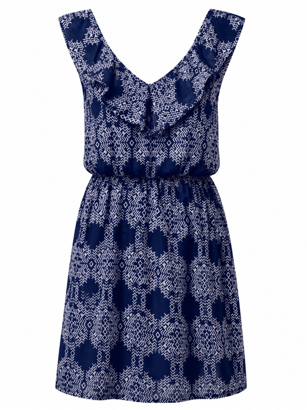 Roxy navy and White Patterned Summer Dress